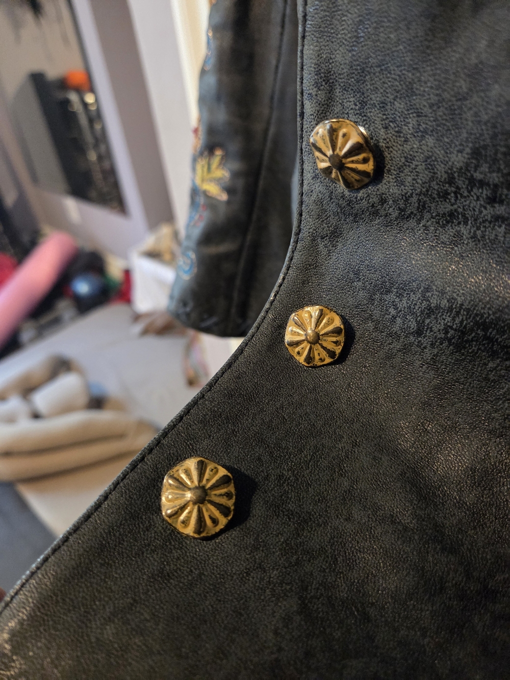 Double D Ranch Embroidered Longline Trench Coat - Picture 4 of 7
